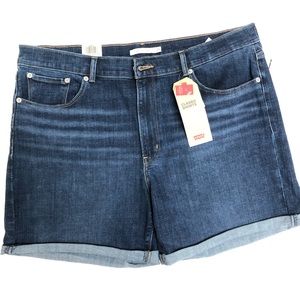 LEVIS Classic Sculpt Mid Rise Denim Jean Shorts